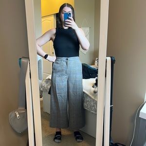 Plaid wide leg Madewell pants